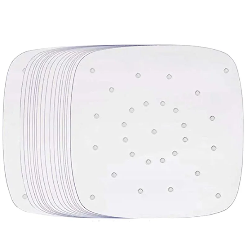 

100Pcs 7.5 Inch Disposable Baking Paper Air Fryer Square Steamer Paper Silicone Oil Paper Bun Cake Paper Pad Tray