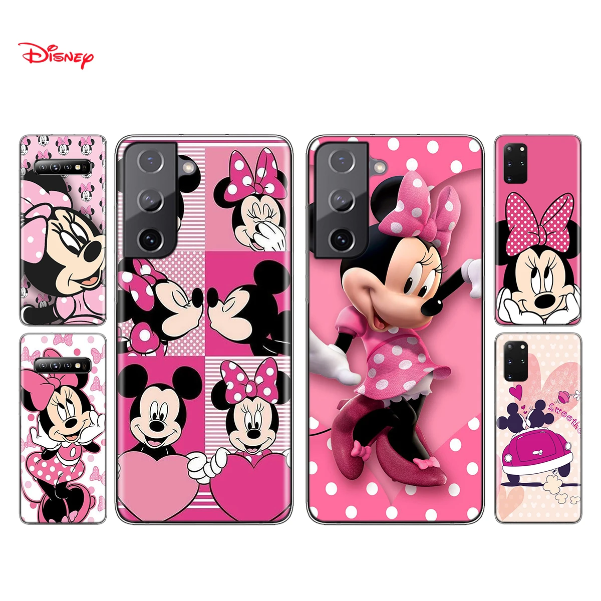 

Silicone Cover Pink Mickey Mouse For Samsung Galaxy S21 S20 FE Ultra S10 S10E Lite S9 S8 S7 Edge Plus Phone Case