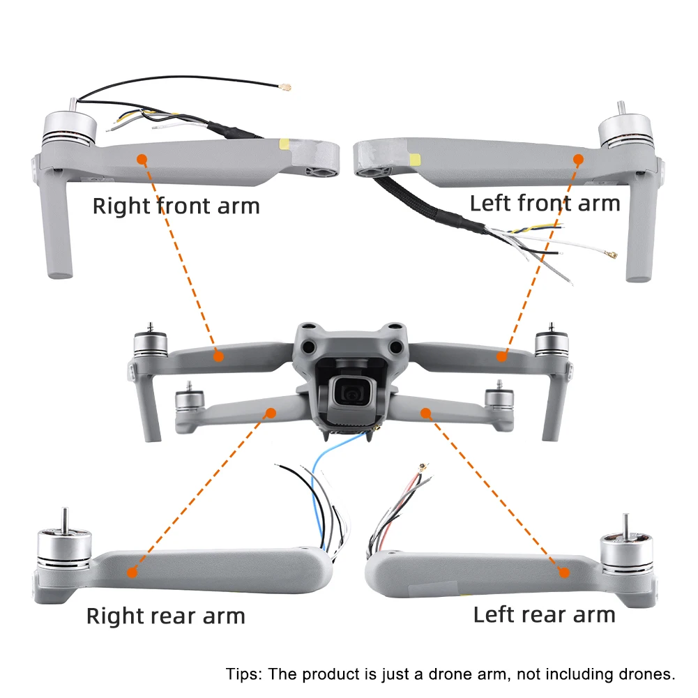 

Professional Lightweight Drone Motor Arm Assembly Aircraft Repair Parts RC Toy Durable Easy Install For DJI Mavic Air 2S