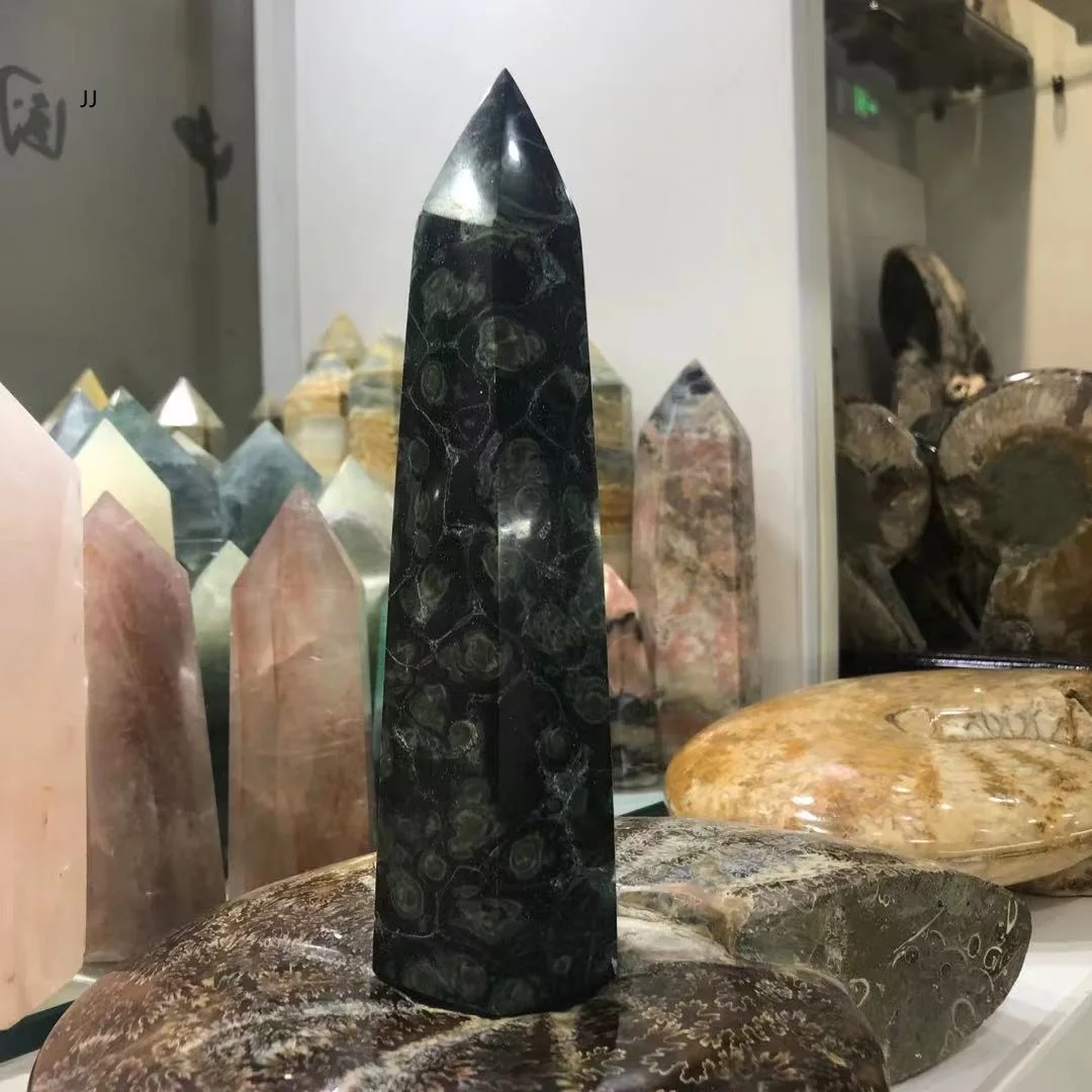 Природный павлиний глаз с украшением в виде кристаллов каменная - Цена: 0