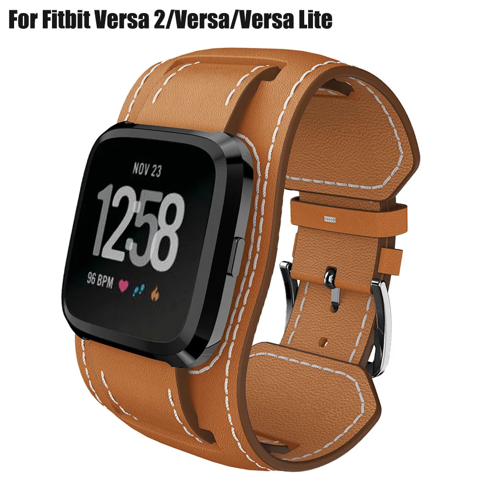 Ремешок из натуральной кожи для часов Fitbit Versa 2/Versa Lite Кожаный Браслет Versa2 сменный |