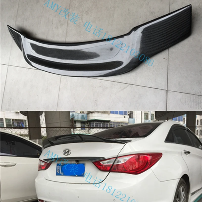 Подходит для Hyundai Sonata спойлер из углеродного волокна автомобильный заднего крыла