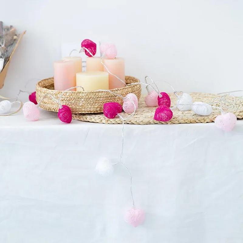 IVYSHION светодиодный светильник в виде сердца с батареей чехол сказочный вечерние