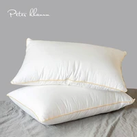 peter khanun bed pillows goose feather down filling pillows for sleeping neck protection down proof 100 cotton shell p02