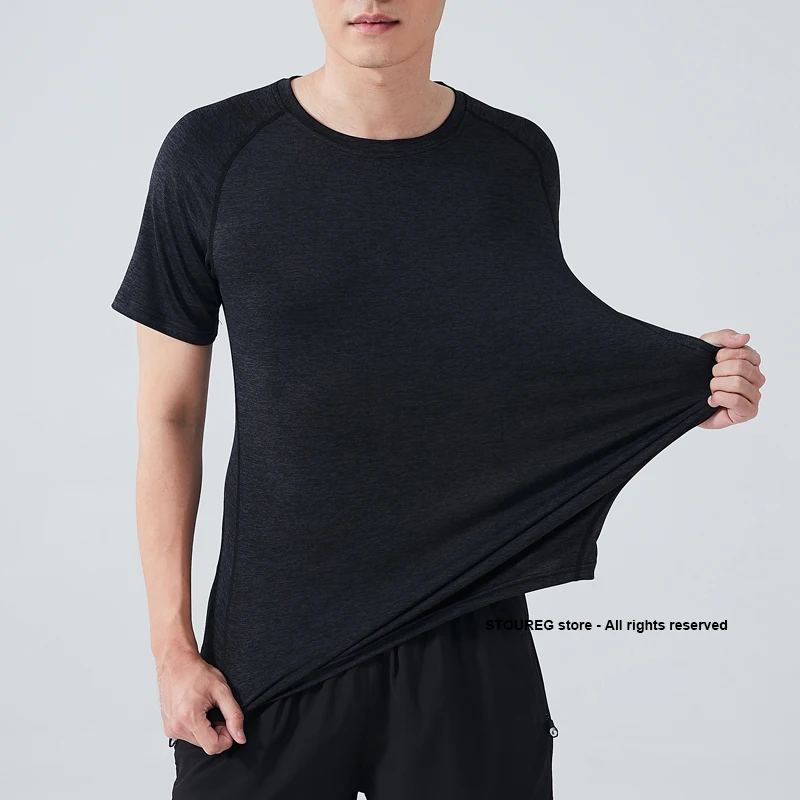 Мужские спортивные футболки для бега быстросохнущие мужские спортзала рубашки