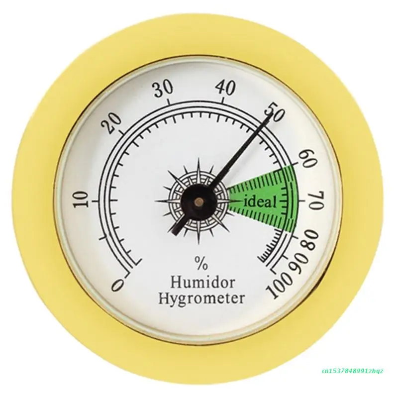 

Mini Hygrometer 50mm Round Cigar Hygrometer for Humidors Guitar Violin Cigar Tobacco Boxes Household High Precision Moisture