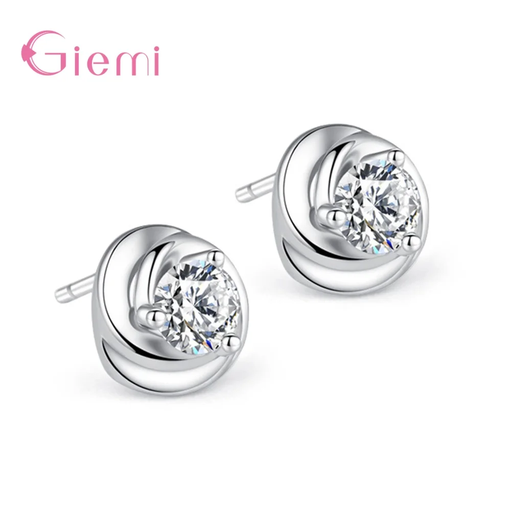 Женское кольцо из серебра 925 пробы с фианитом|Серьги-гвоздики| |