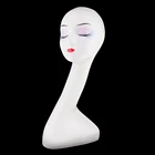 Белая женская голова-манекен с длинной шеей, модель парика для волос, подставка для украшений, голова-манекен, держатель для головы наушников и шляпы