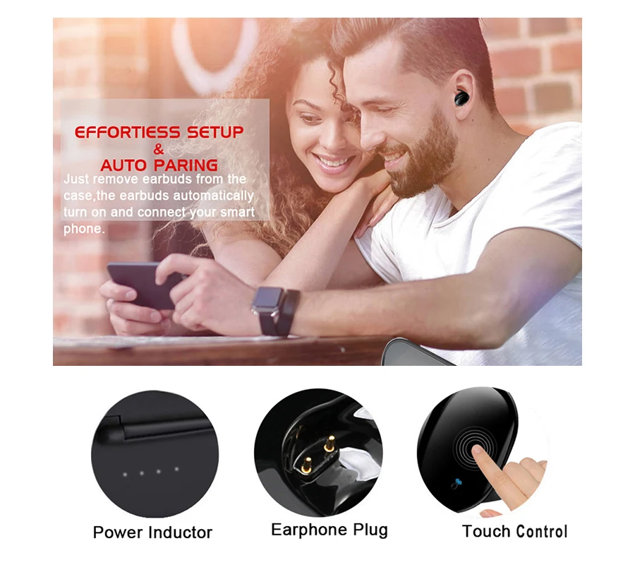 

Tws Wireless Headphones Bluetooth 5.0 Earphones Sport Earbuds Headset With Mic Charging Box Headphones For All Smartphones