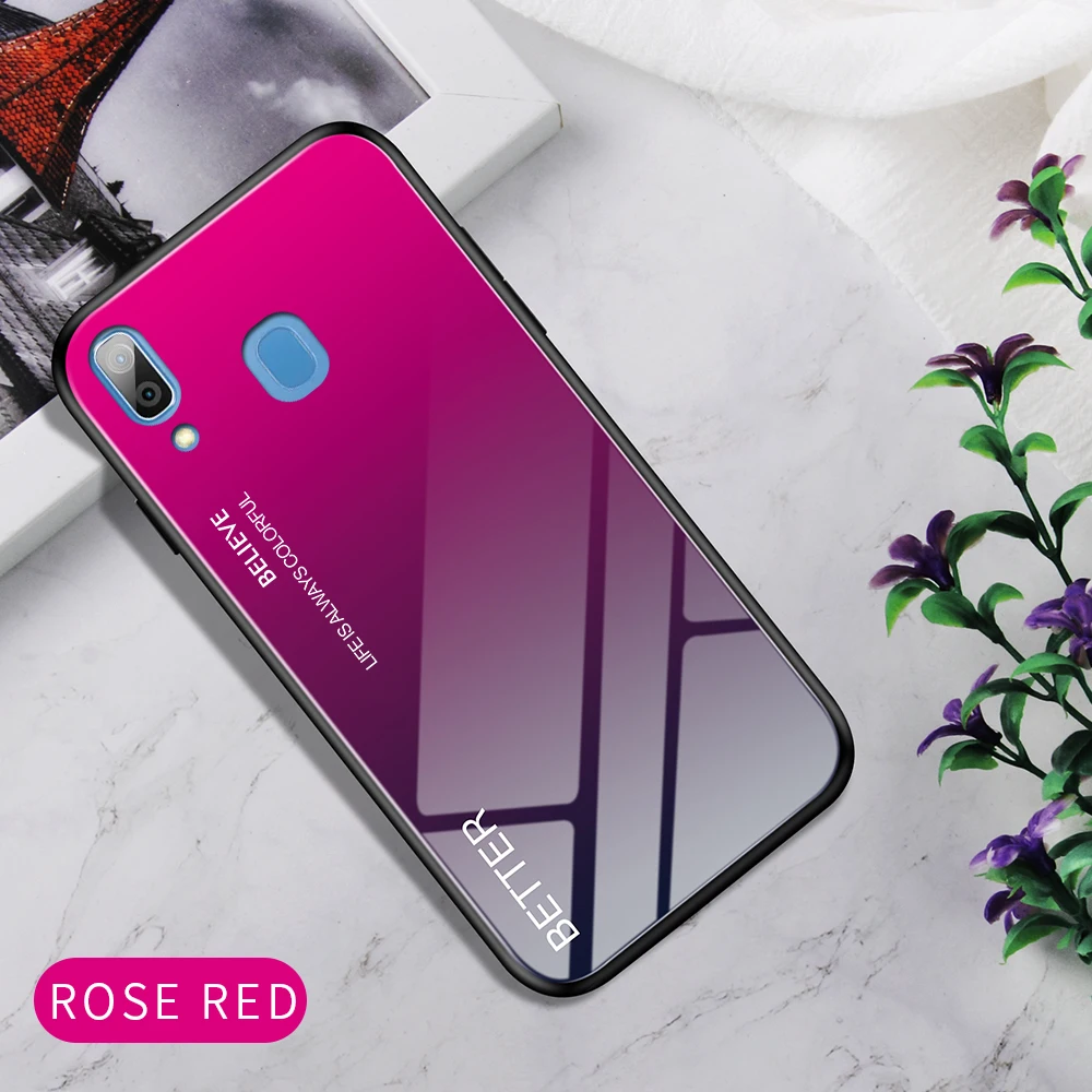 Для samsung A50 Стекло чехол закаленное Мягкий силиконовый чехол Крышка Мрамор принтом галактика A20E A10E A70 A60 A40 A30 A20 A10 Примечание 10 Pro - Цвет: Style 02