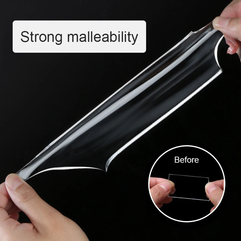 Лента наноклейкая прозрачная двухсторонняя 5 м не оставляет следов |