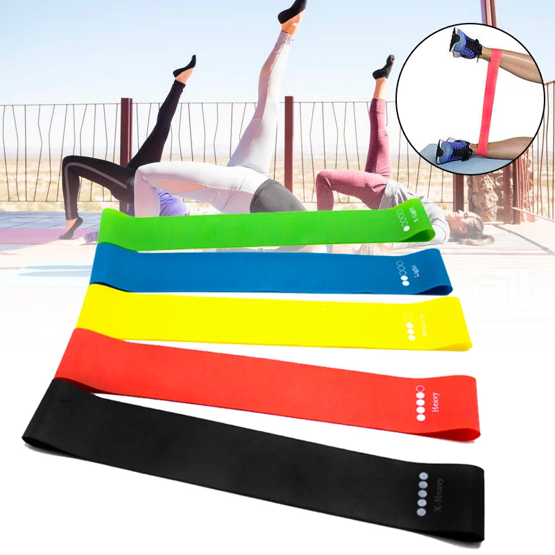 

Exercise Bands Latex Resistance Elastic Band Assist Bands Fitness 4pcs Resistance Band HB88