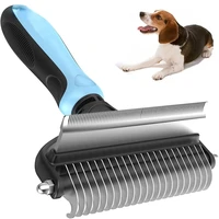 pet grooming cleaning tool 2 in 1 pet shedding tool combining open knot hair removal hair comb hair removal comb for cats dogs