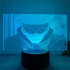 3D лампа фигурка анимированный реальный вер. Ночник светодиодный, 7 цветов, с улыбающимся лицом