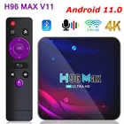 ТВ-приставка H96 Max V11, Android 2,4, четырехъядерный процессор RK3318, 4 ГБ, 32 ГБ, 64 ГБ, ТВ-приставка H96max, G 5G, Wi-Fi, BT4.0, медиаплеер, ТВ-приставка 2 ГБ, 16 ГБ