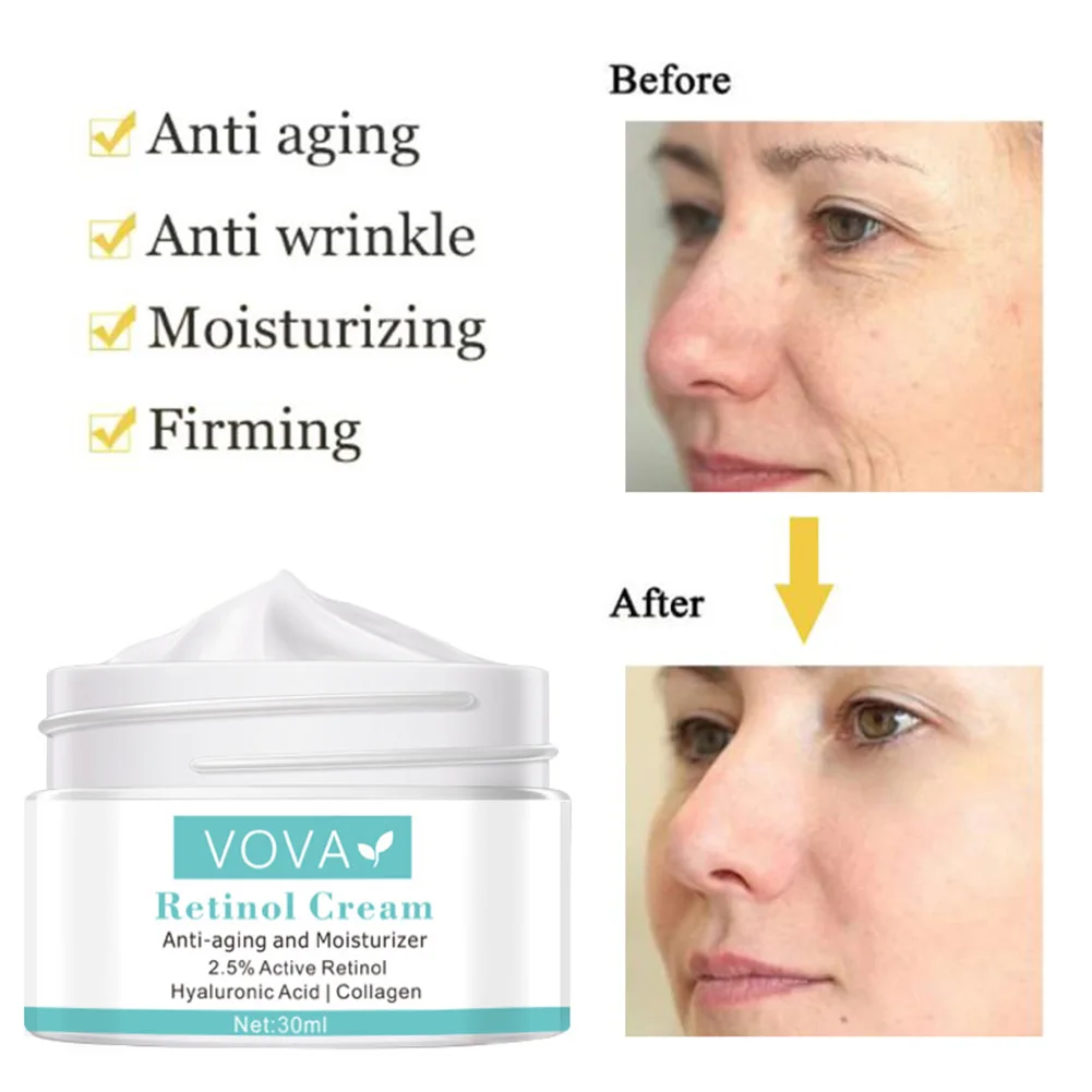 

VOVA Retinol Cream Anti Aging and Moisturizer 2.5% Active Retinol Hyaluronic Acid Collagen Face Cream Anti Wrinkle Facial Cream