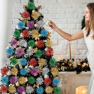 

A Pack of New Artificial Flowers In 6 Colors 7cm*7cm Christmas Decoration Flower Arrangement, Home Decoration, Garden Layout DIY