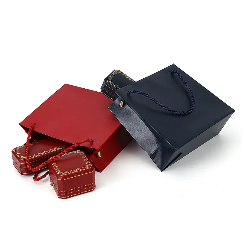 10 pieces of diagonal plaid paper bag jewelry handbag jewelry gift packaging bag iron buckle thread rope bag customization