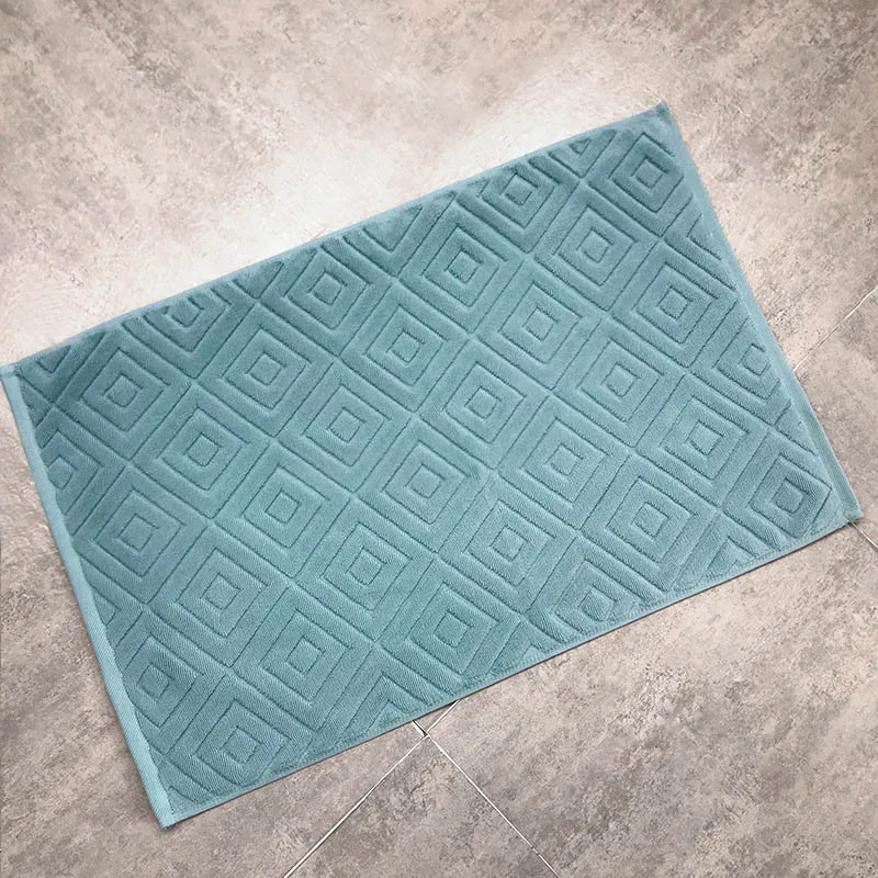 lake blue Хлопковый полотенеобразный муравьиный Слип отель спа красота коврик для ванной для пола входная дверь коврик туалет ванна абсорбирующие напольные коврики 50x80 см - Цвет: lake blue
