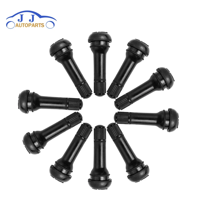 50PCS Rubber TR414 Snap-in Car Wheel Tubeless Tire Tyre Valve Stems Dust Caps Car Accessories