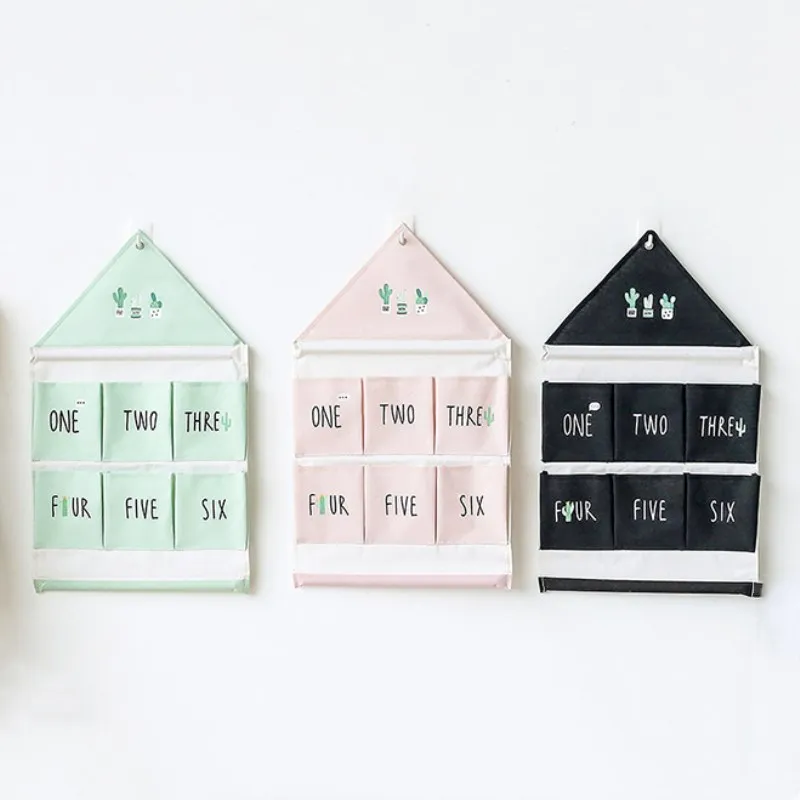 Настенная подвесная Сумка С КАКТУСОМ складной органайзер для косметики и