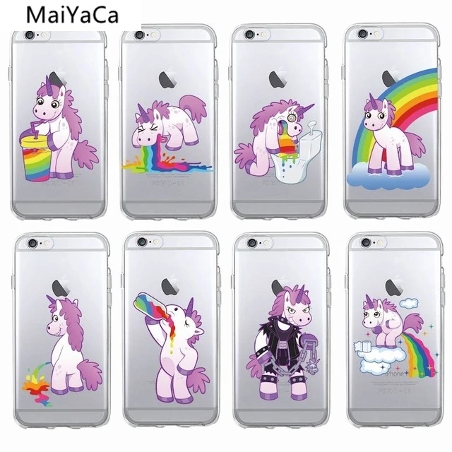 MaiYaCa Модный милый единорог Радуга Забавный чехол для телефона s iPhone 5C 5S 6 6S 7 8 Plus X