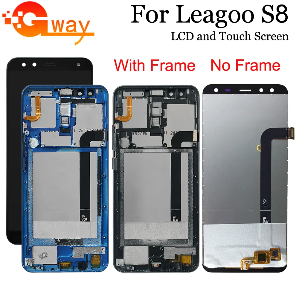 100% испытано 5 72 &quotдля Leagoo S8 ЖК дисплей кодирующий преобразователь сенсорного