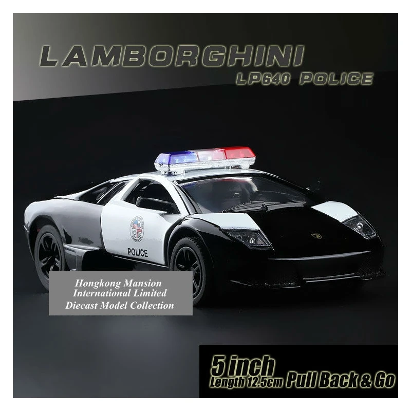1:36 Масштаб сплава литья под давлением ForPolice модель автомобиля для TheLam borghini Murcielago