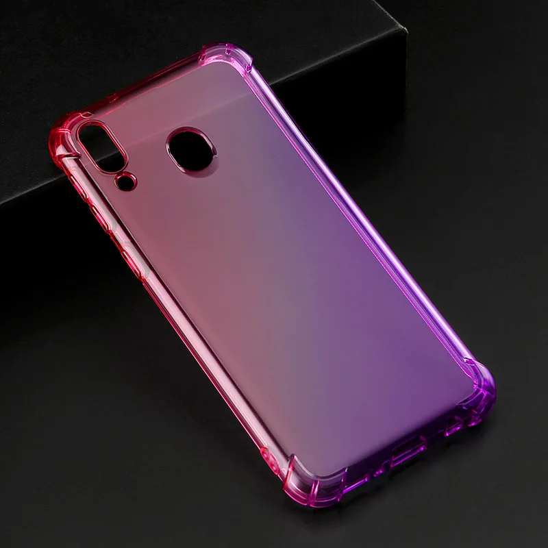 Прозрачный градиентный чехол для Xiaomi Redmi Note 7 Pro 8 5 6 Мягкий Силиконовый ТПУ задней