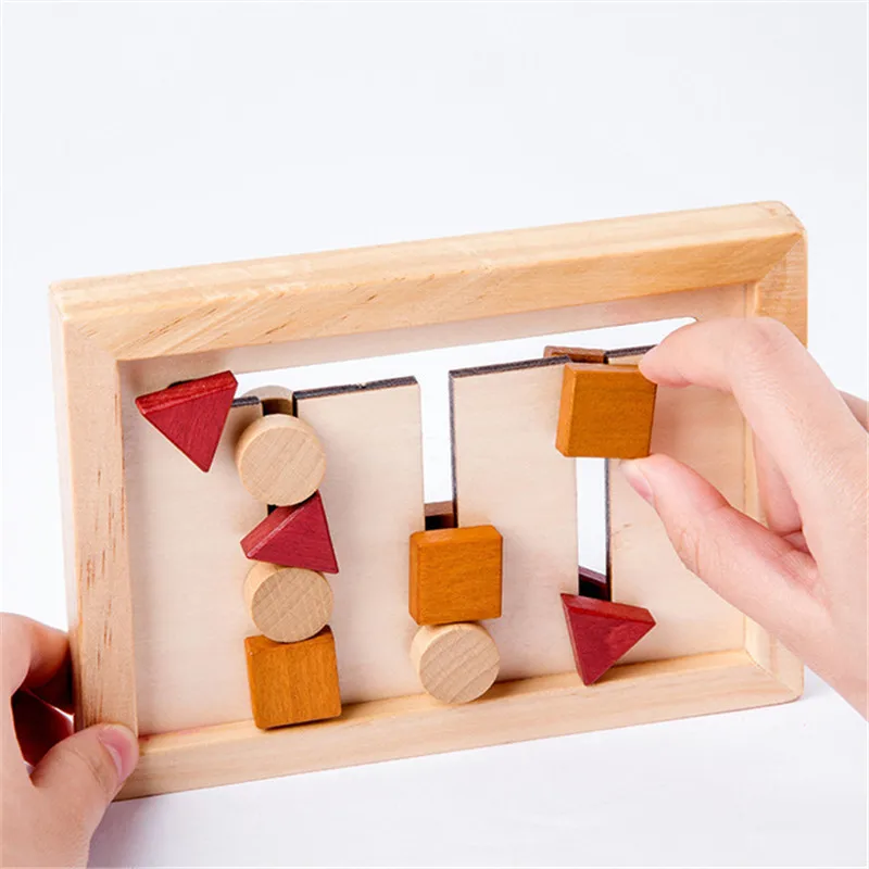 

Baby Montessori Toy Wooden Shape Matching Toy Logical Reasoning Training Puzzles Game Children Early Educational Learning Toy