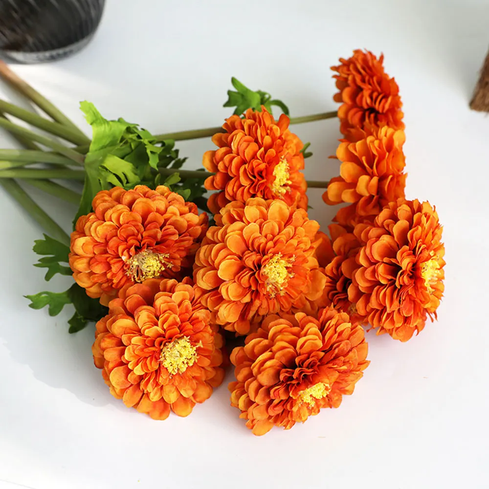 1 шт. красивый из искусственных цветов шелковые хризантемы цветок 56 см