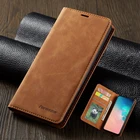 Кожаный чехол-книжка для Samsung A50 S10 S9 S8 S7 Note 9 10 20 S20 Ultra Plus A30 A20 A51 A71 A6 A7 A8 2018, Магнитный чехол-бумажник