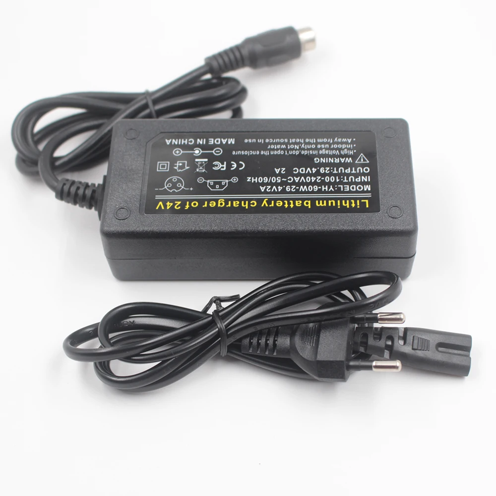 AC 100-240V 24V-29.4V 2A Adapter Power Lithium Battery Charger for 7 S 18650 Batteries Pack Electric Video Connector 1CM | Электроника