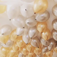 51012inch gold white balloon helium pearl latex ballons valentines day wedding birthday party baby shower globos decoration
