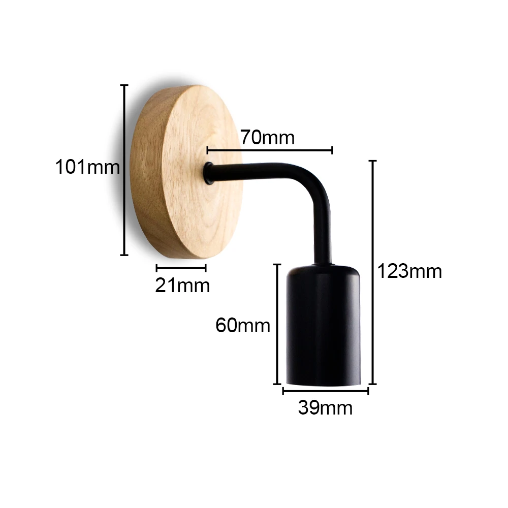 

Retro Wood Wall Lamp Vintage E27 110V 220V Light Bulb Wall Light For Home Loft Dining Room Bedroom Indoor Decor Fixtures