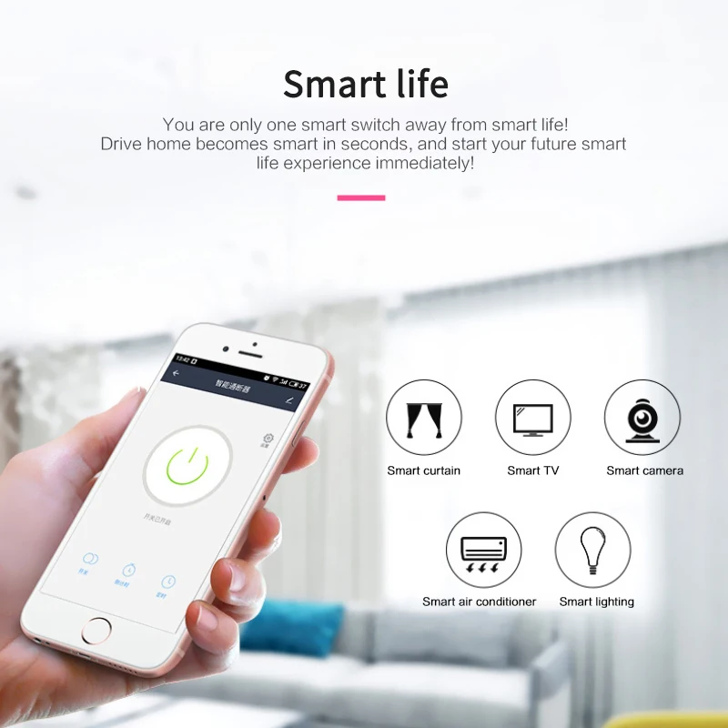 ZigBee3.0 10A 2200W Переключатель Wi-Fi Управление В режиме реального времени Мощность с
