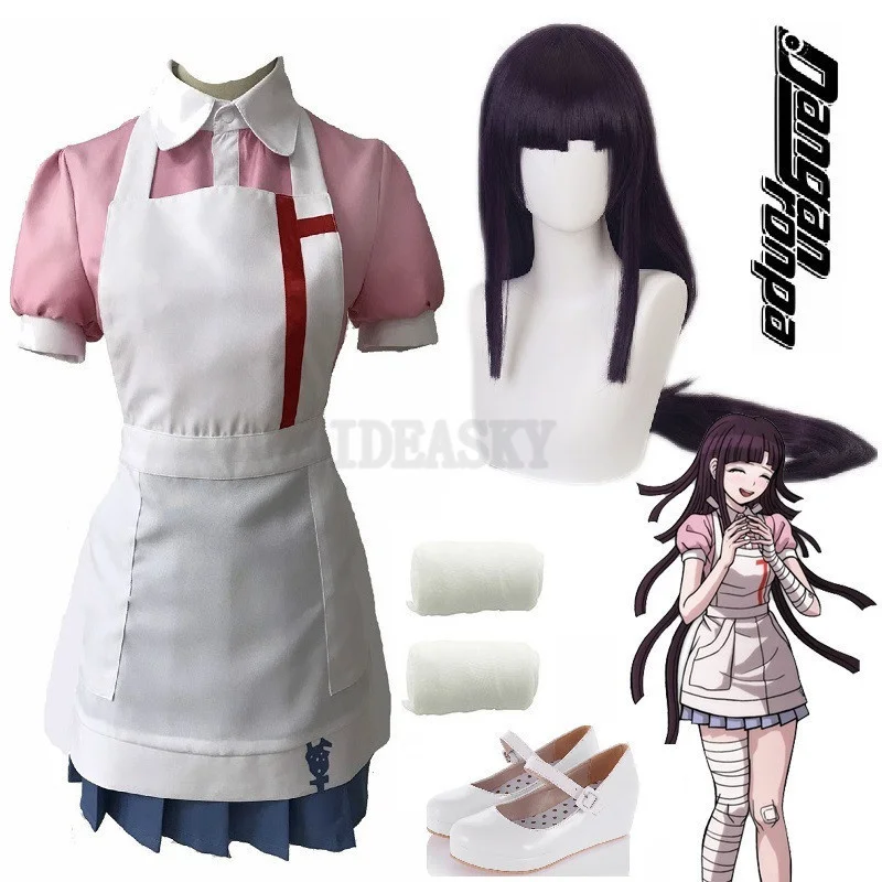 Женский костюм для косплея Mikan Tsumiki Danganronpa на Хэллоуин женский ролевых игр