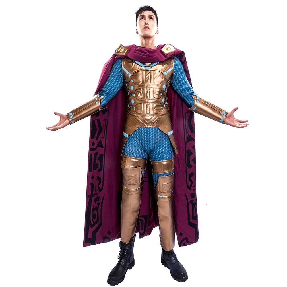 XCOSER Mysterio Косплей Костюм Человек-паук далеко от дома Хэллоуин платье костюм для