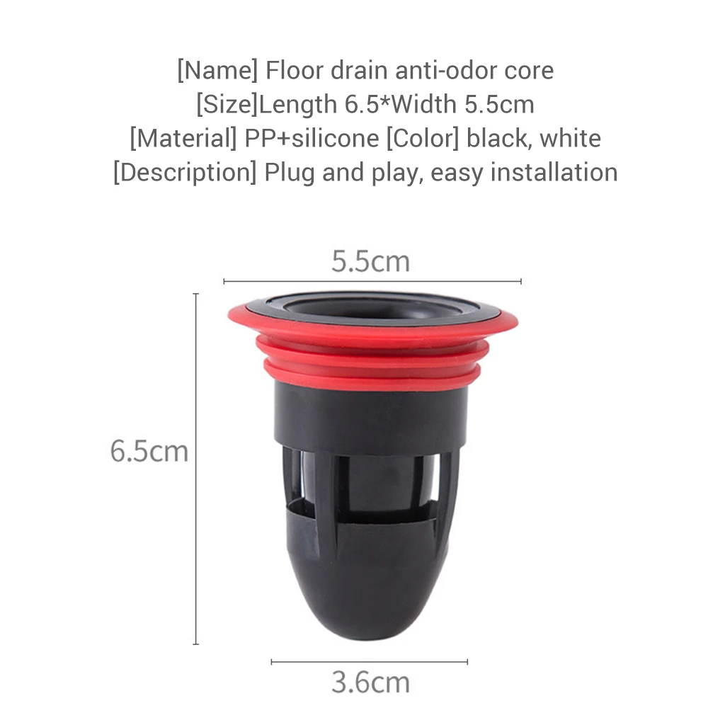 

Sewer Deodorant Floor Drain Anti-Odor Core Sewer Filter Anti-Clogging Insect-Proof Floor Drain Cover Toilet Anti-Odor Blocking