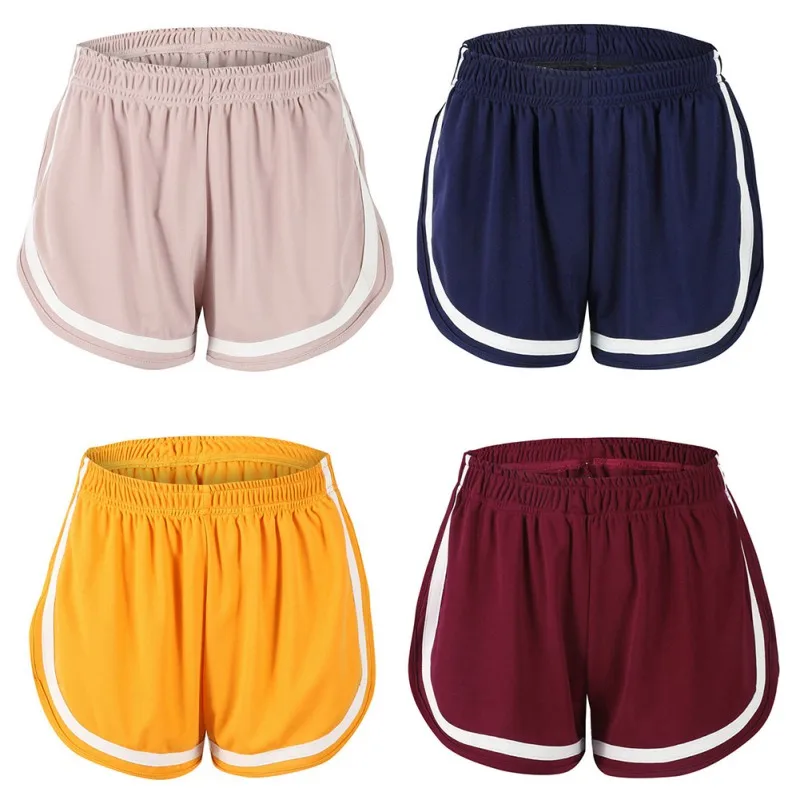 

Fashion Elastic Summer Shorts Casual White Stripe Shorts Fitness Workout Slim Women Shorts