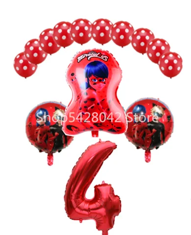 14 шт./лот Божья коровка Фольга воздушные шары День рождения украшения божья