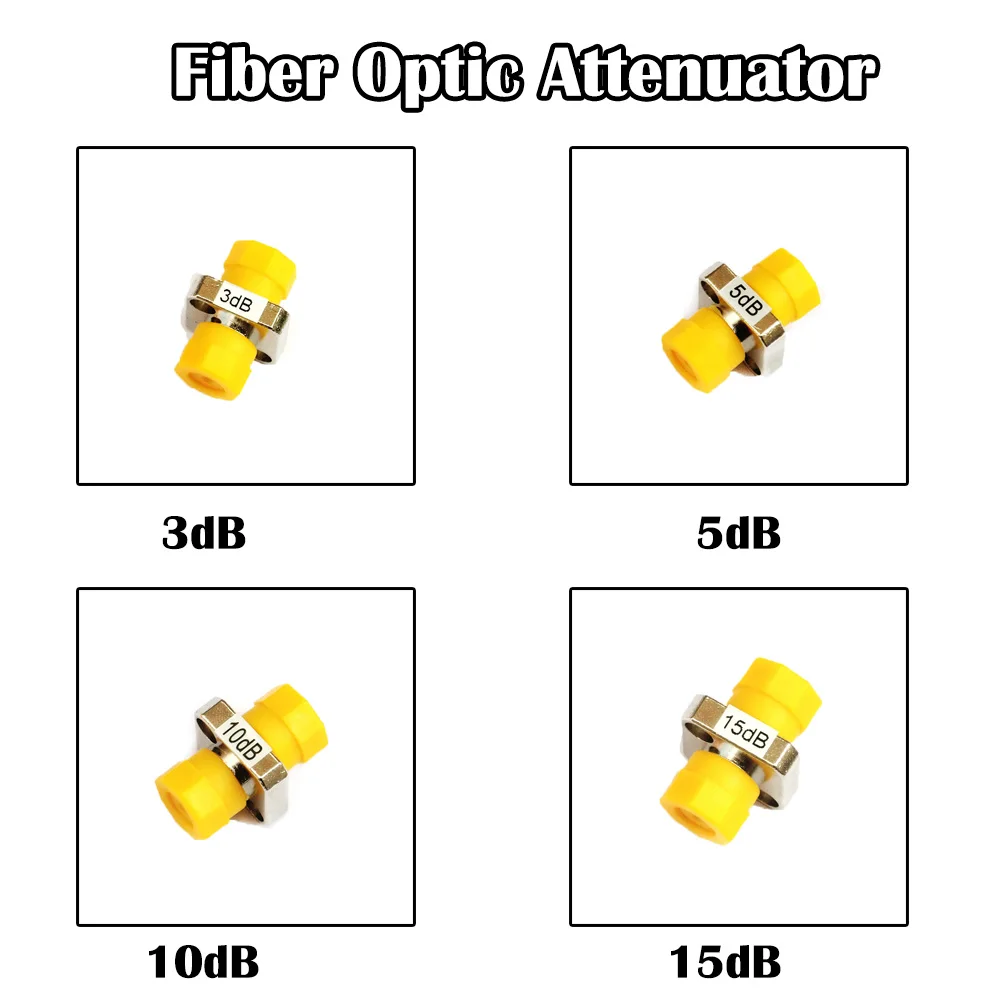 

5 Pieces/lot FC/UPC Fixed Flange Fiber Optic Attenuator 3/5/10/15dB SM Single Mode Simplex FTTH Ethernet Networking Optical