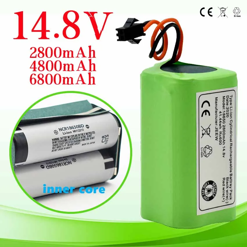 

Goodquality 14.4V 6.8Ah Li-ionbattery for Conga Excellence 990 Ecovacs Deebot N79 N79S DN622, Eufy Robovac 11 11S 12 15C 15S 35C