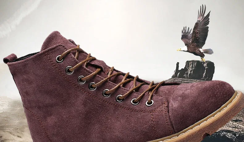 Мужские кожаные ботинки Dr Martins Martens; Зимние ботильоны; Безопасная рабочая обувь; botas hombre Zapatos De Seguridad Safty; обувь размера плюс 48