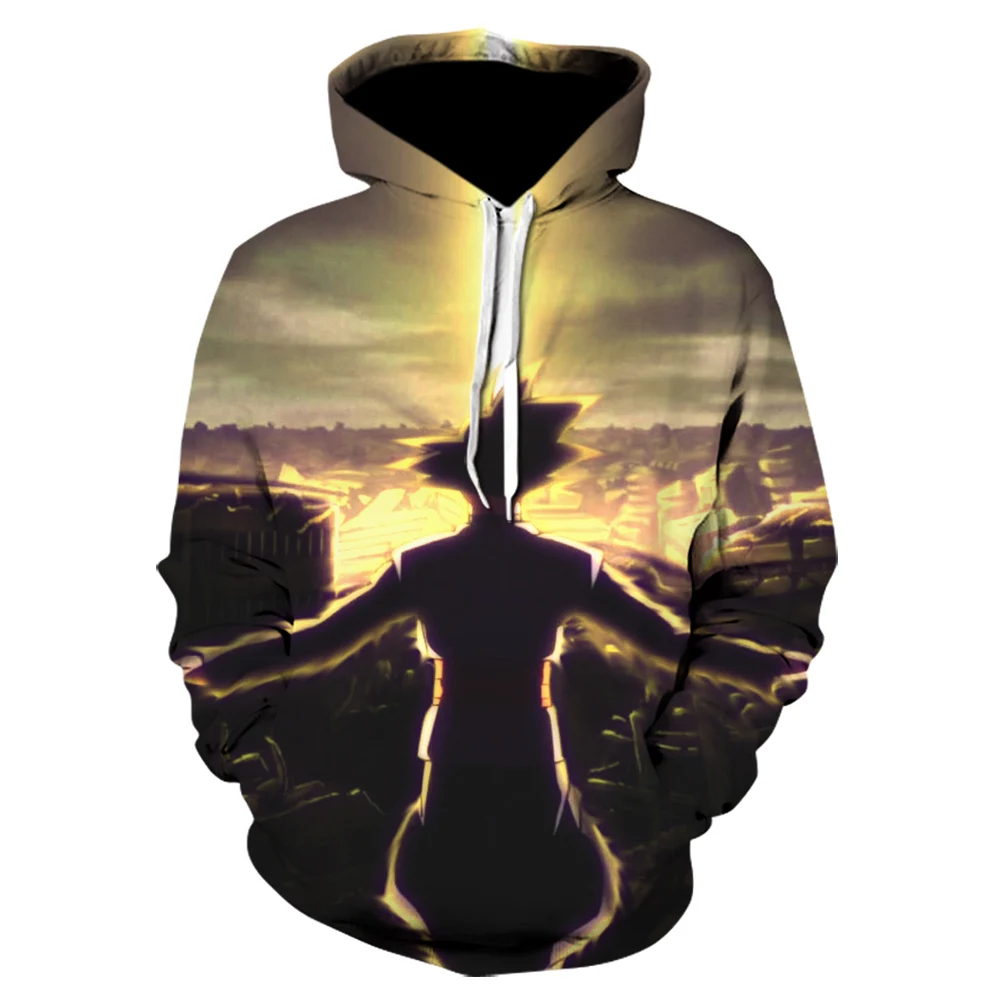 Новая зимняя толстовка с 3D принтом из мультфильма героем аниме брендовые