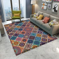 mandala style non slip carpet rug colorful floral pattern mat for living room bathroom bedroom decor tapete peludo tapis chamb