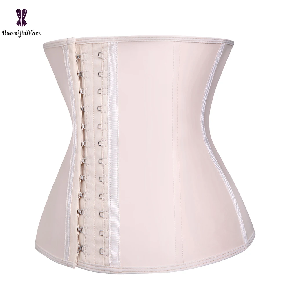 Блестящий латексный корсет для тренировок на талии 9 спиральных стальных костей