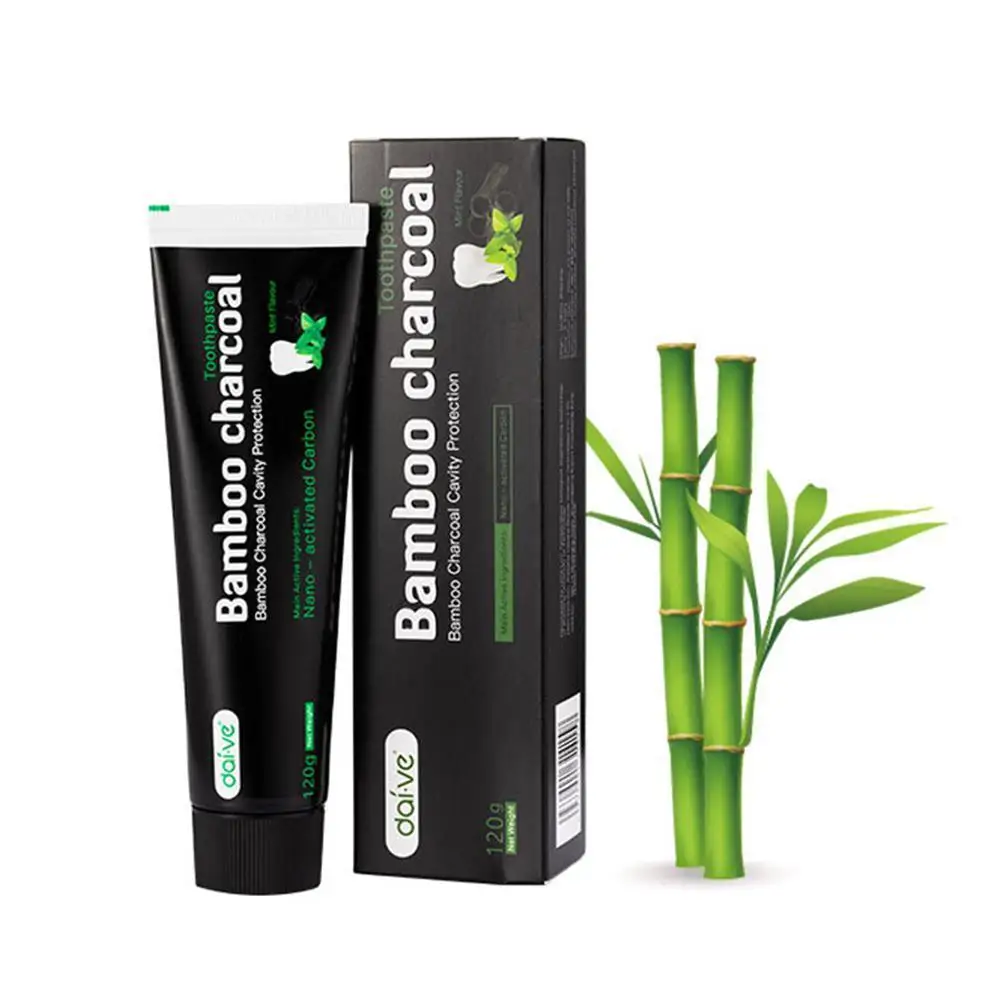 

120g Bamboo Charcoal Black Toothpaste Remove Stains Oral Teeth Charcoal Toothpaste Whitening Brighten Teeth Activated Care W4I4
