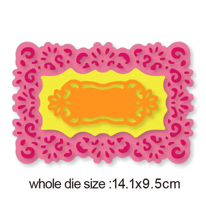 Кружевной полый каркас для резки металла трафареты тиснение карты Скрапбукинг