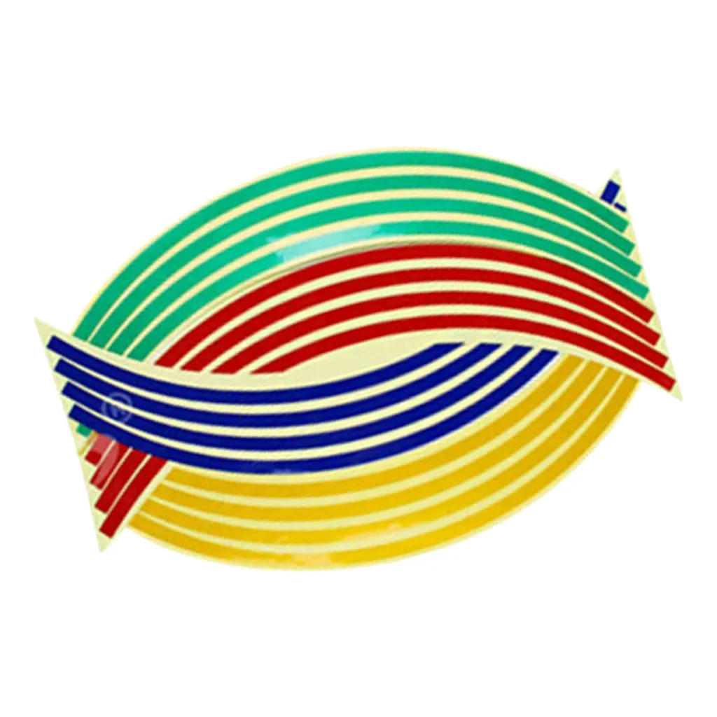 16 шт. светоотражающая лента колеса полосой наклейка Накладка для езды на